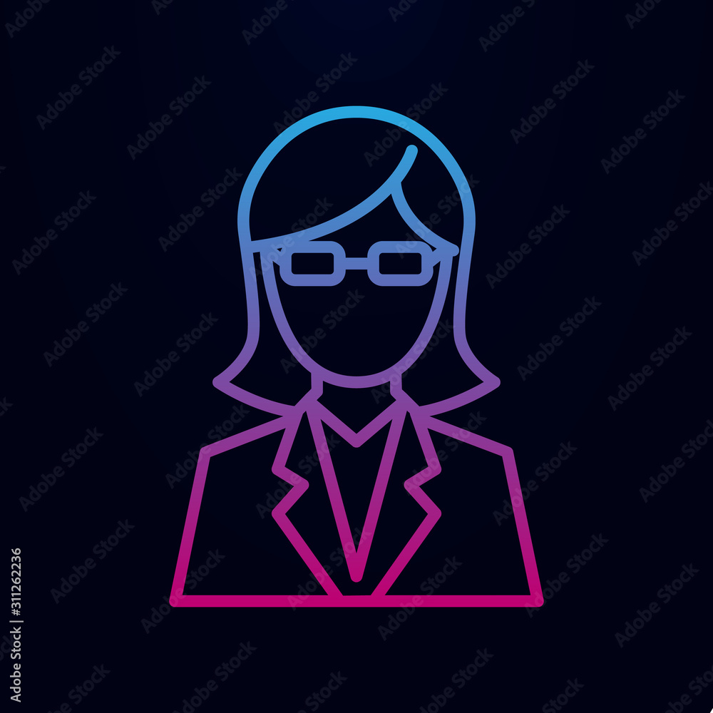 Poster teacher nolan icon. simple thin line, outline vector of school icons for ui and ux, website or mobil