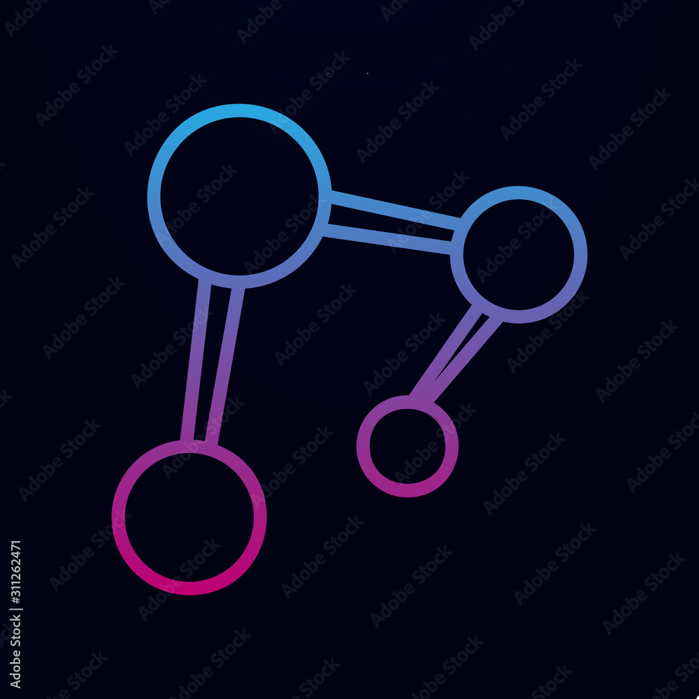 Aufkleber molecules nolan icon. simple thin line, outline vector of sciense icons for ui and ux, website or mo
