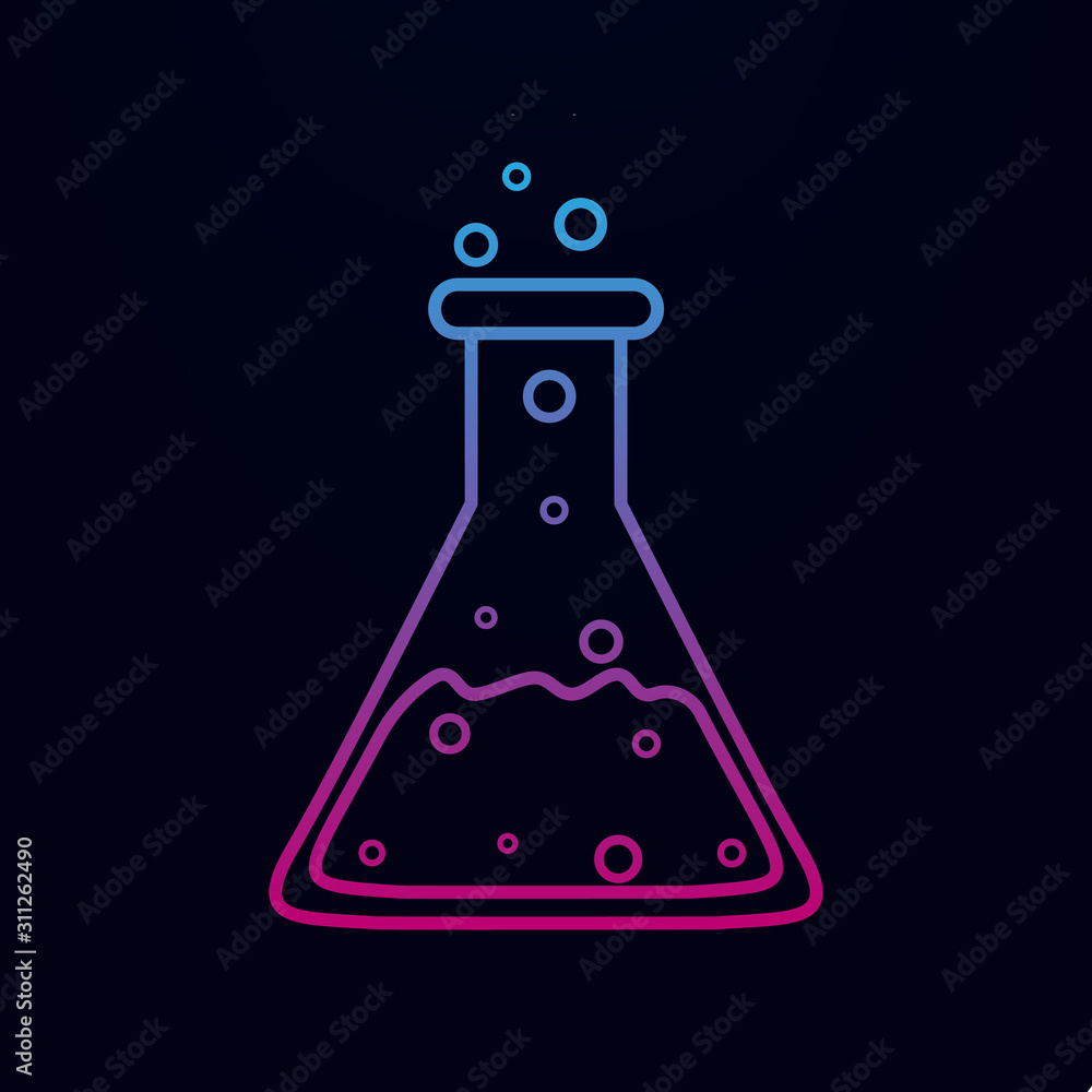 Poster vial nolan icon. simple thin line, outline vector of sciense icons for ui and ux, website or mobile 