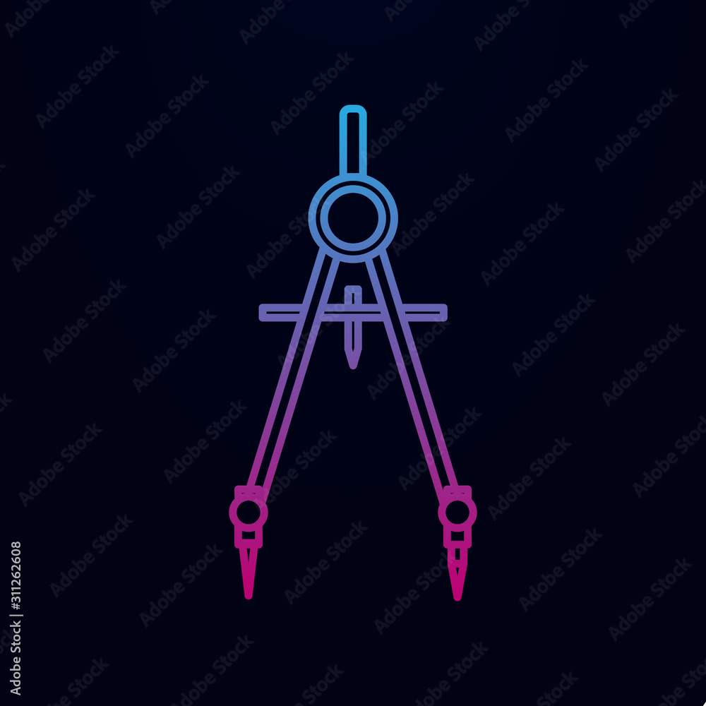 Poster compass nolan icon. simple thin line, outline vector of sciense icons for ui and ux, website or mobi