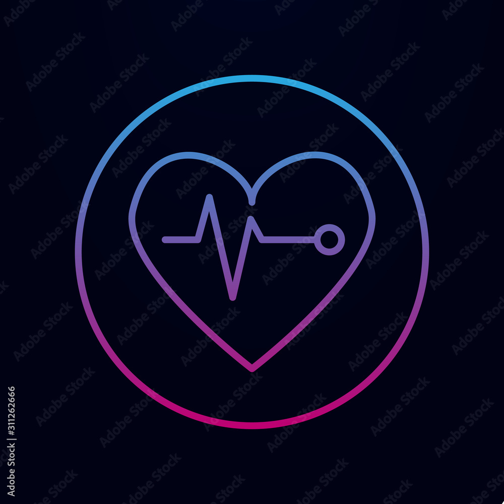Poster palpitation nolan icon. simple thin line, outline vector of sciense icons for ui and ux, website or 