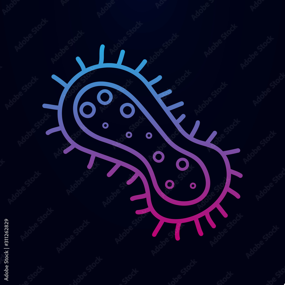 Poster bacteria nolan icon. simple thin line, outline vector of sciense icons for ui and ux, website or mob