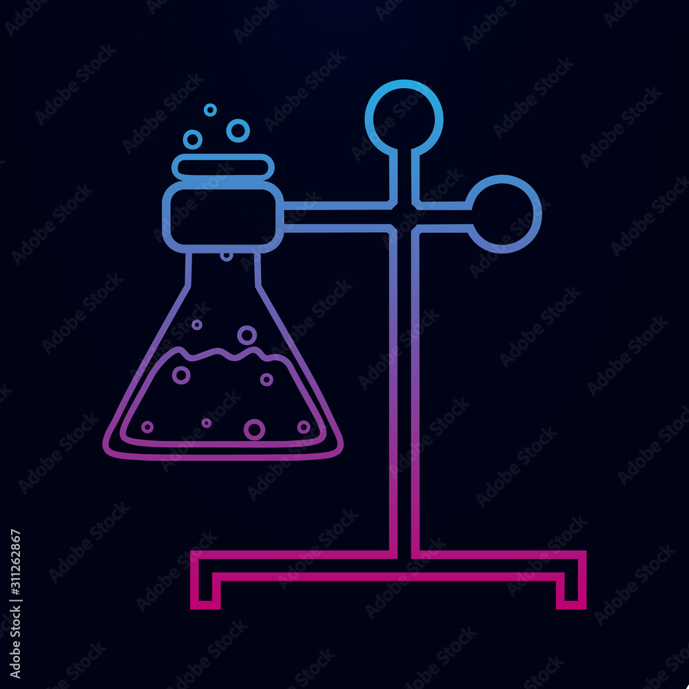 Poster burner laboratory nolan icon. simple thin line, outline vector of sciense icons for ui and ux, websi