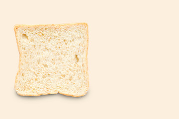 Slice of bread on the background