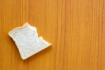 Slice of bread on the background