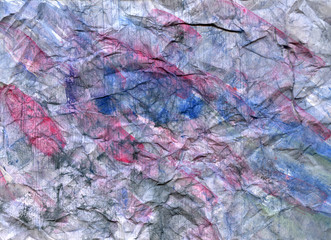 Abstract watercolor textural background. Crumpled paper. Design for backgrounds, wallpapers, covers and packaging.