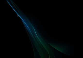 Abstract background waves. Black, green and blue abstract background for wallpaper oder business card