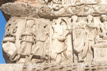 Roman Arch of Galerius in city of Thessaloniki, Greece
