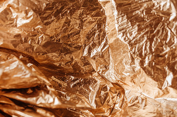 texture crumpled shiny gold foil paper