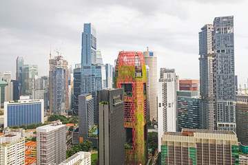 Obraz premium Business district and urban skyscrapers in Singapore 