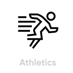 Athletic sprinter icon - 311267283