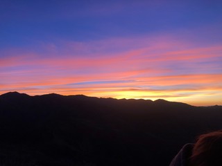 sunset in the mountains