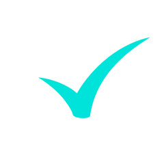 Checkmark color  icon, vector 