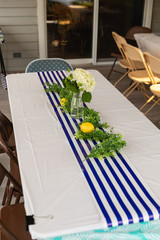 Table decorated for summertime family gathering