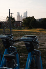 View of Philadelphia in distance from Brewery town neighborhood