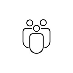 People connect icon design. Together community logo concept. Vector illustration
