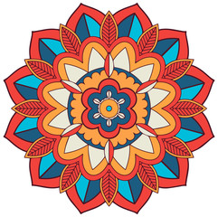 Mandala pattern design on white background