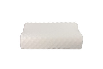 White latex pillow isolated on white background.