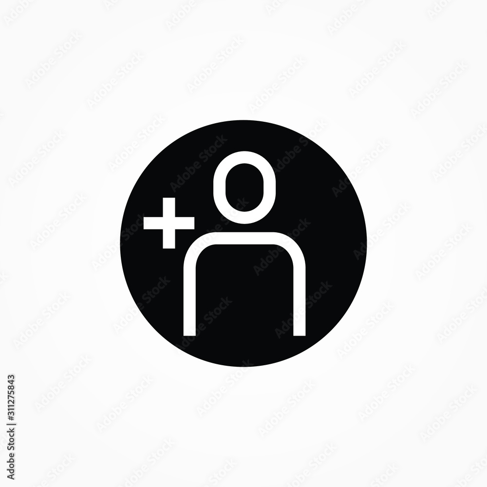 Poster add user sign icon design vector illustration