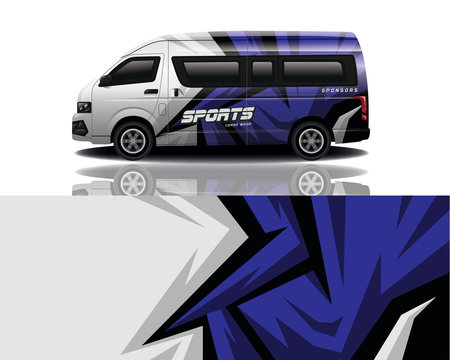 Van car decal wrap  vector design for company