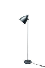 Aluminum floor lamp isolated on white background