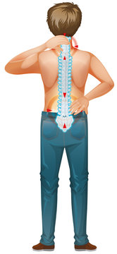 recommend clip art: Back of man and his back pain