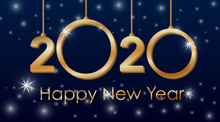 Happy new year background design for 2020