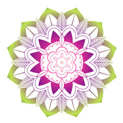 Mandala patterns on isolated background