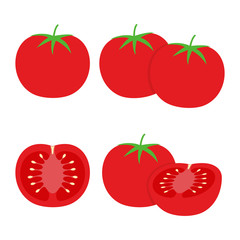 Tomato Vector Flat Design Illustration