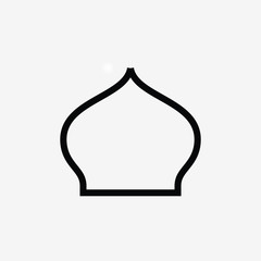 mosque icon vector. mosque sign on white background. mosque icon for web and app