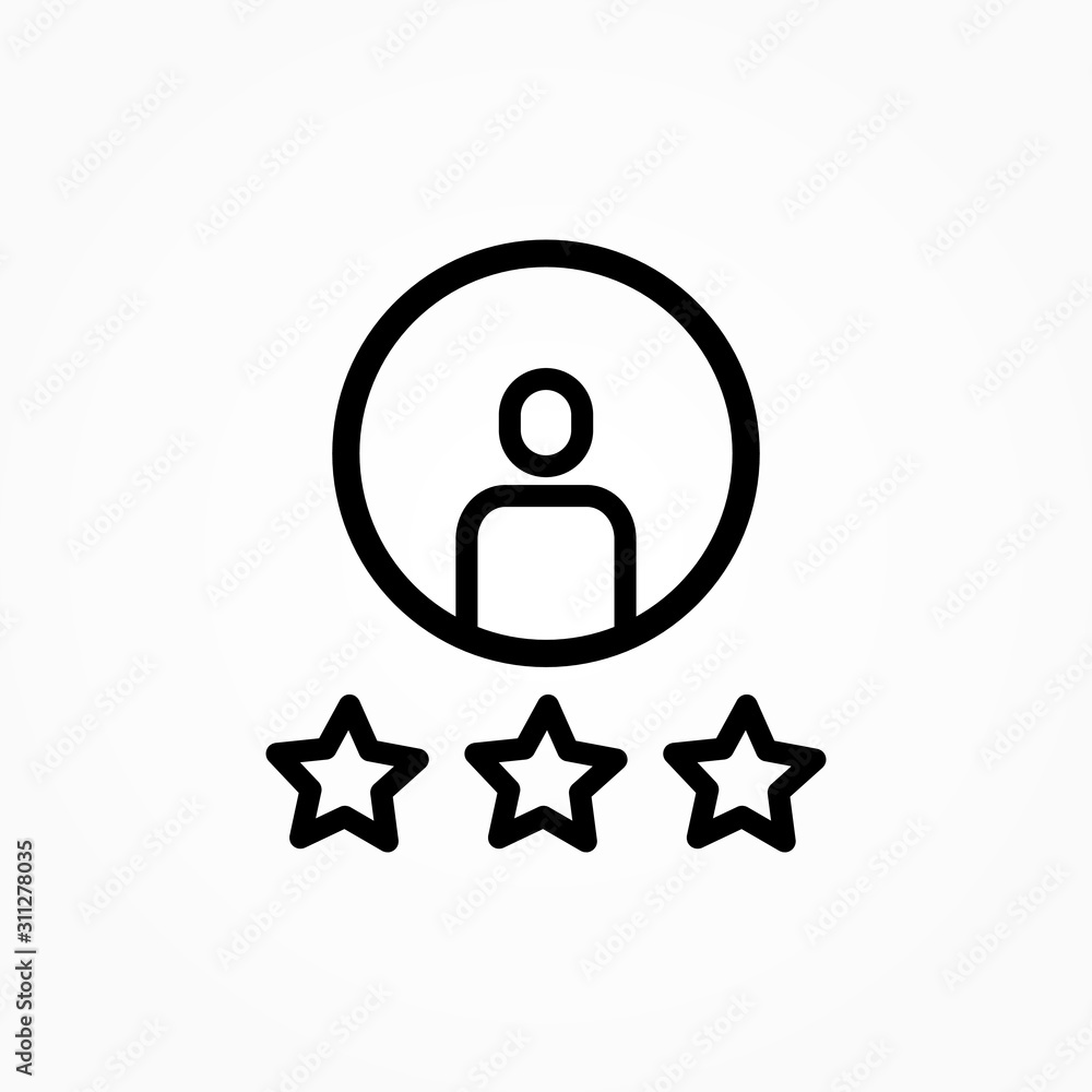 Poster user rating simple icon design
