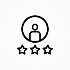 user rating simple icon design