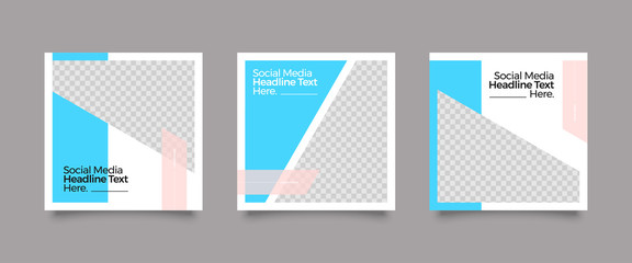 Modern promotion square web banner for social media mobile apps. Elegant sale and discount promo backgrounds for digital marketing	.