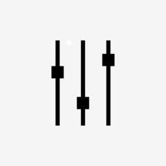 Preferences vertical icon isolated on white background. Adjustment symbol modern simple vector icon for website or mobile app