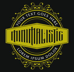 Retro Vintage Badge Ornamental Insignia for Logo and Brand