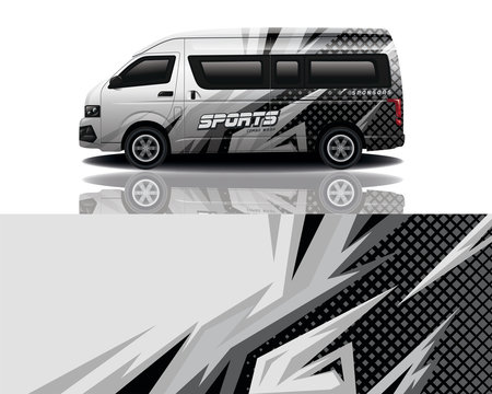 Van car decal wrap  vector design for company