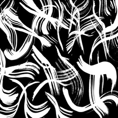 Grunge brush pattern. Texture. White and black vector. - 311279232