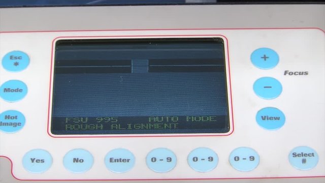 Aligning and splicing optical glass fiber with splicer in lab