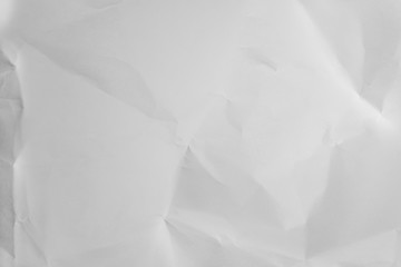 White crumpled paper texture background.	