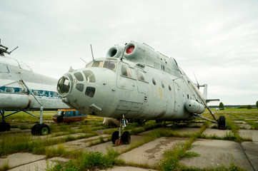 The destroyed helicopter at the dump. Tyumen