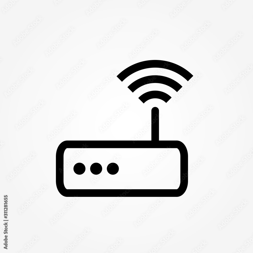 Poster router icon vector design template isolated on white background