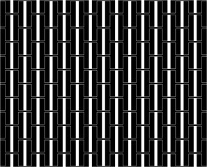 Black H alphabet pattern background vector. Repeat black H letter on white background.