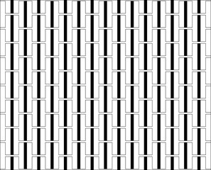 White H alphabet pattern background vector. Repeat white H letter on black background.