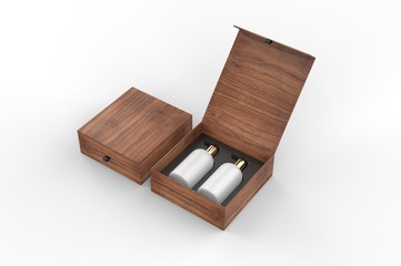 Blank body and hand wash dispatcher for branding, 3d render illustration.