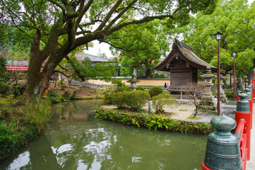 Naklejka premium 大宰府にある日本庭園