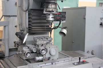 Old power drilling machine tool, industrial metal working