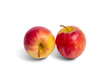 Red Apples isolated on white background.