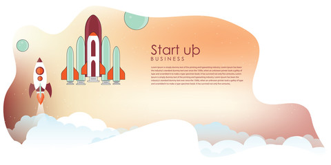 Online business startup concept design