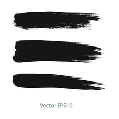 brush strokes watercolor background. Vector black paint