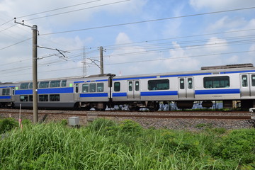 Obraz premium 走行中の列車